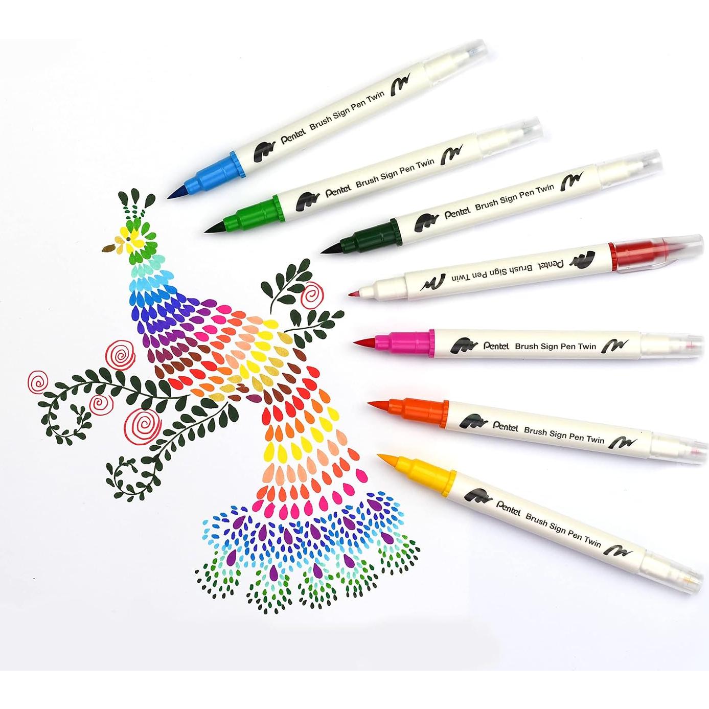 Bolígrafo de Pincel Doble Pentel SESW30C-30 Set 30 Colores