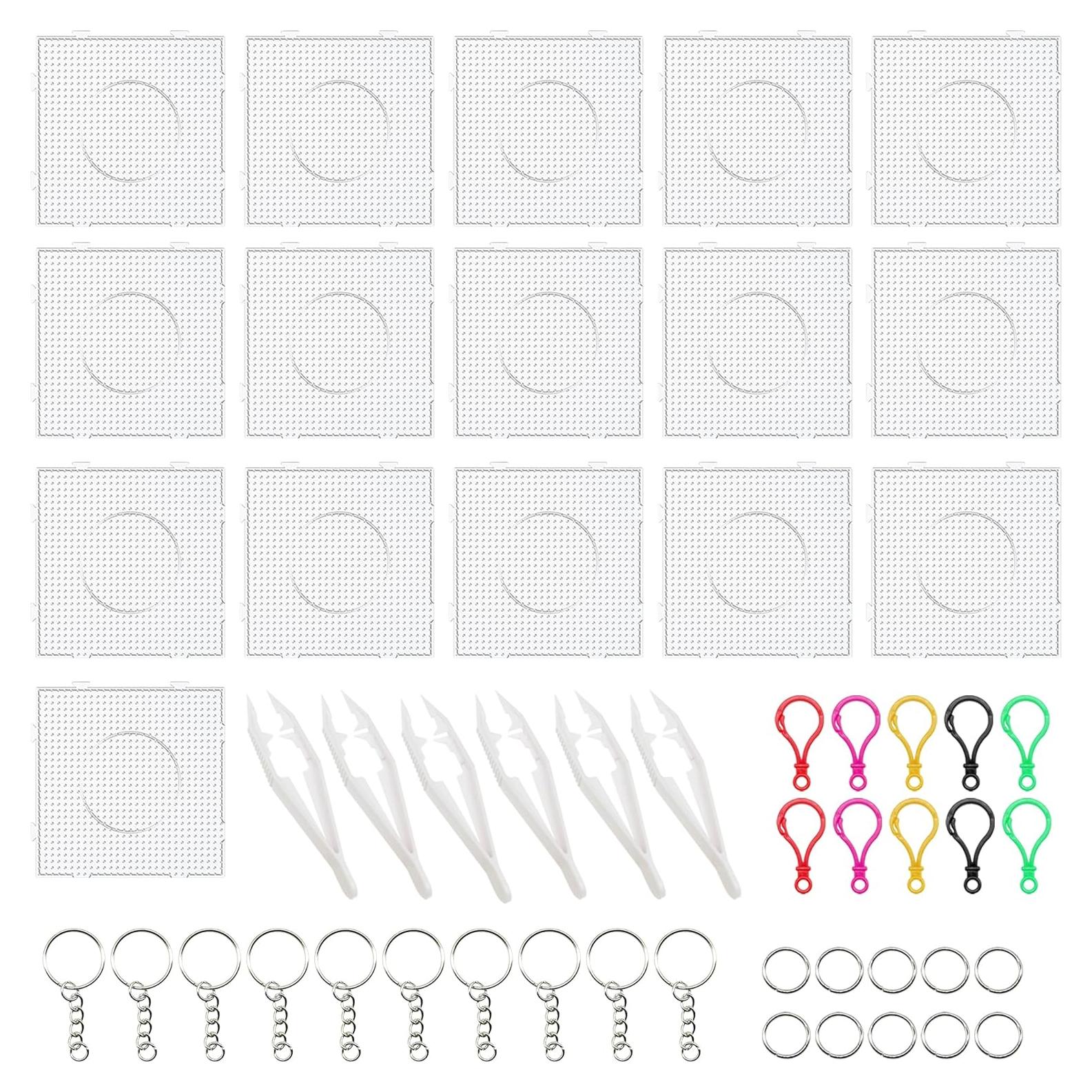 Conjunto de Tableros de Perlas Fuse Allazone 16 PCS 14x14 cm