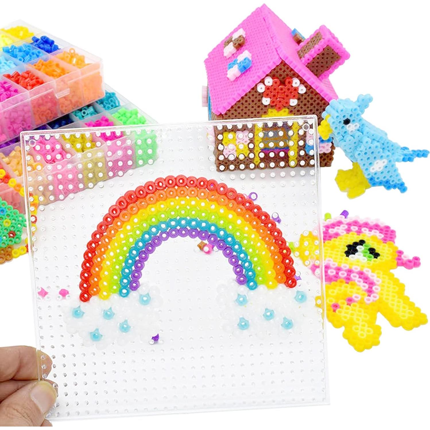 Conjunto de Tableros de Perlas Fuse Allazone 16 PCS 14x14 cm