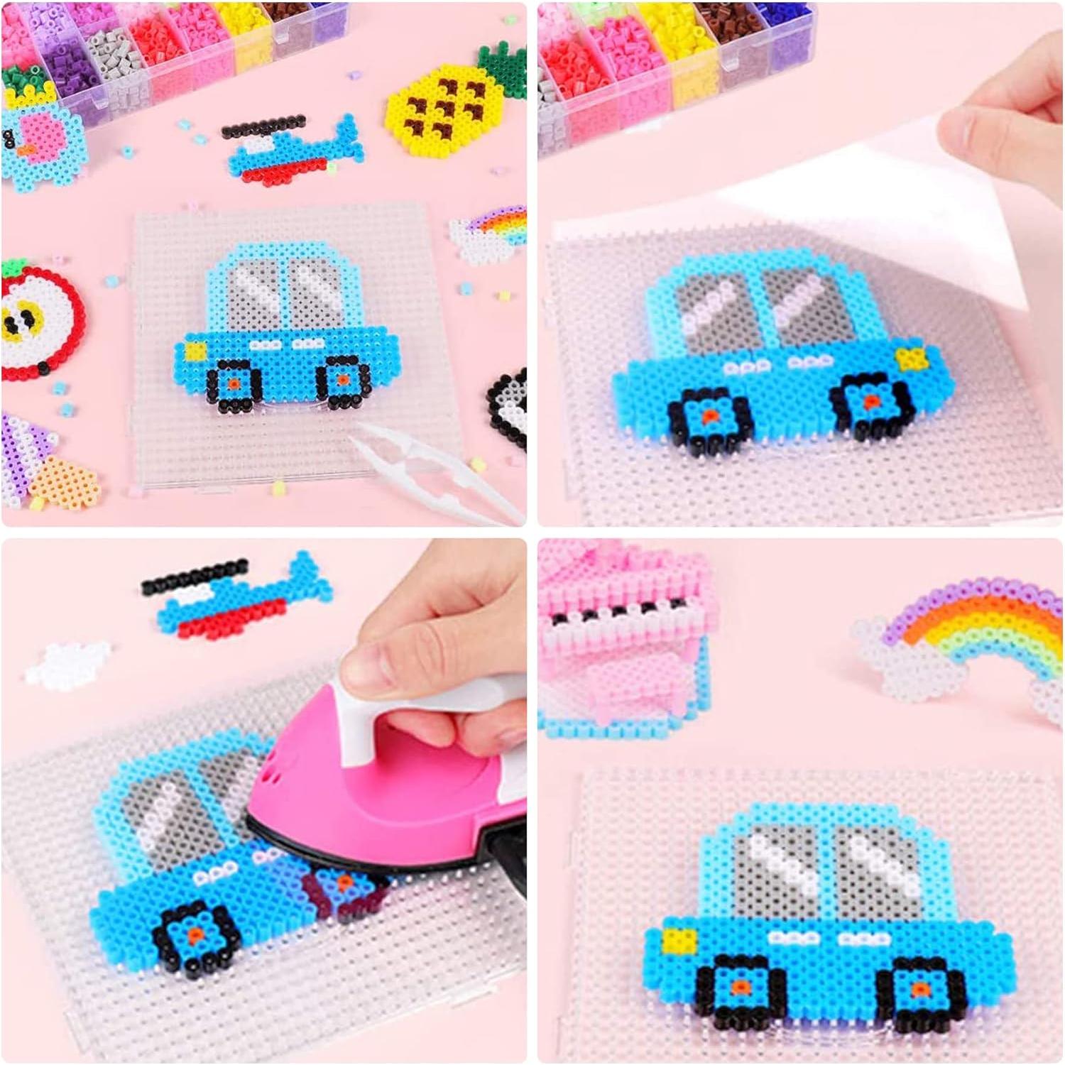 Conjunto de Tableros de Perlas Fuse Allazone 16 PCS 14x14 cm