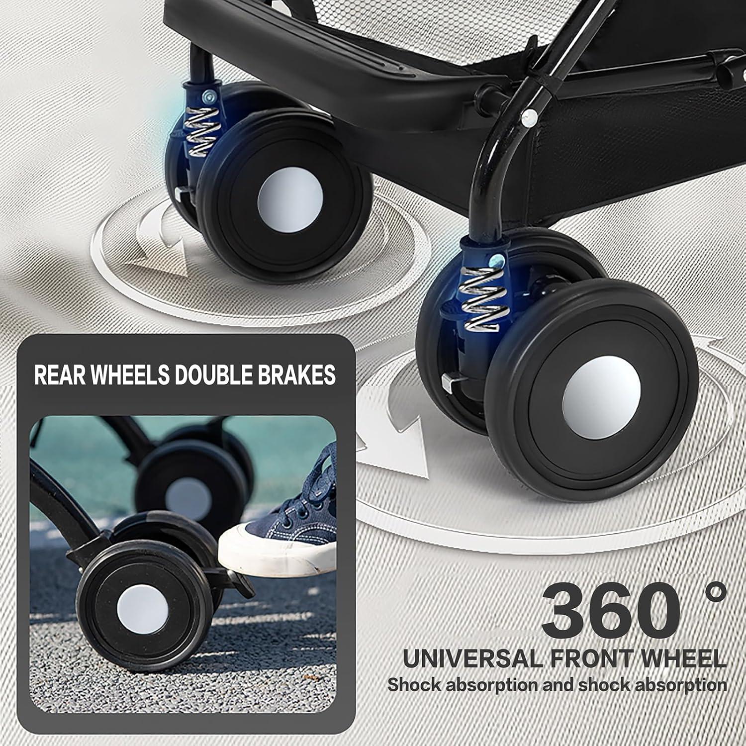 Carrito para Mascotas K ERATISNIK 3 en 1 Plegable Negro