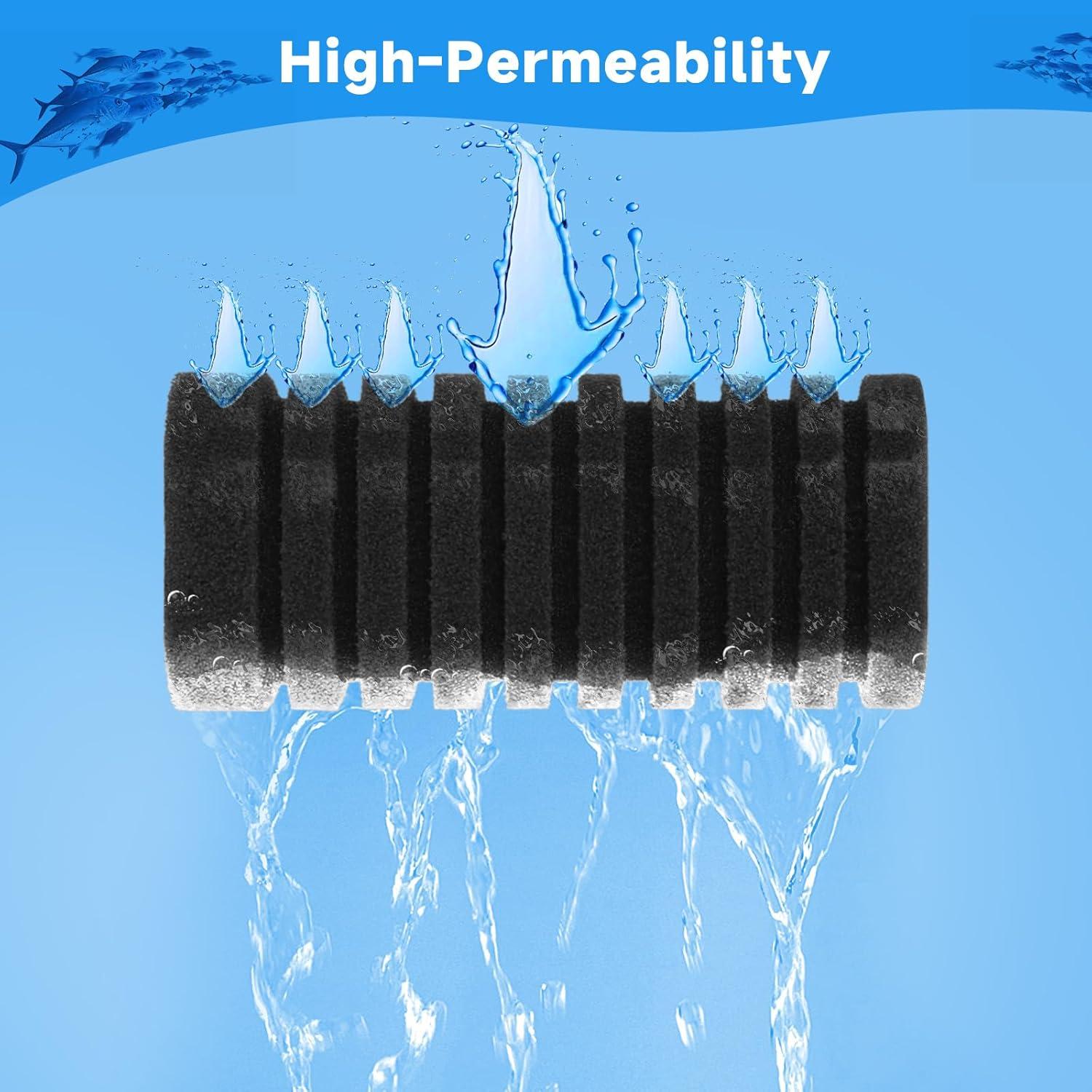 Paquete de 4 Filtros de Esponja AQQA AQ016-S Reemplazo