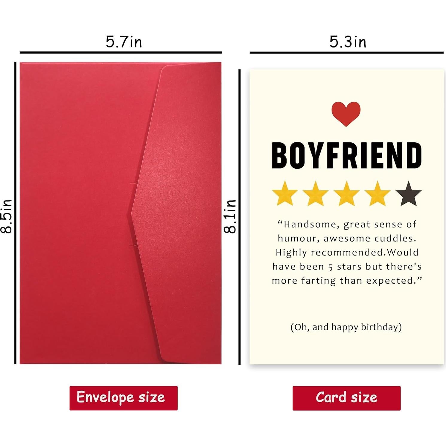 Tarjeta de Cumpleaños Sarcástica Bewoow para Novio 20.5x13.5cm