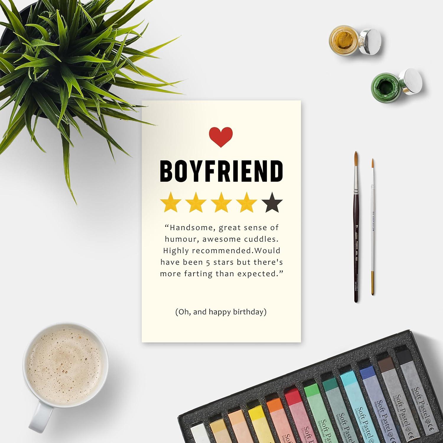 Tarjeta de Cumpleaños Sarcástica Bewoow para Novio 20.5x13.5cm