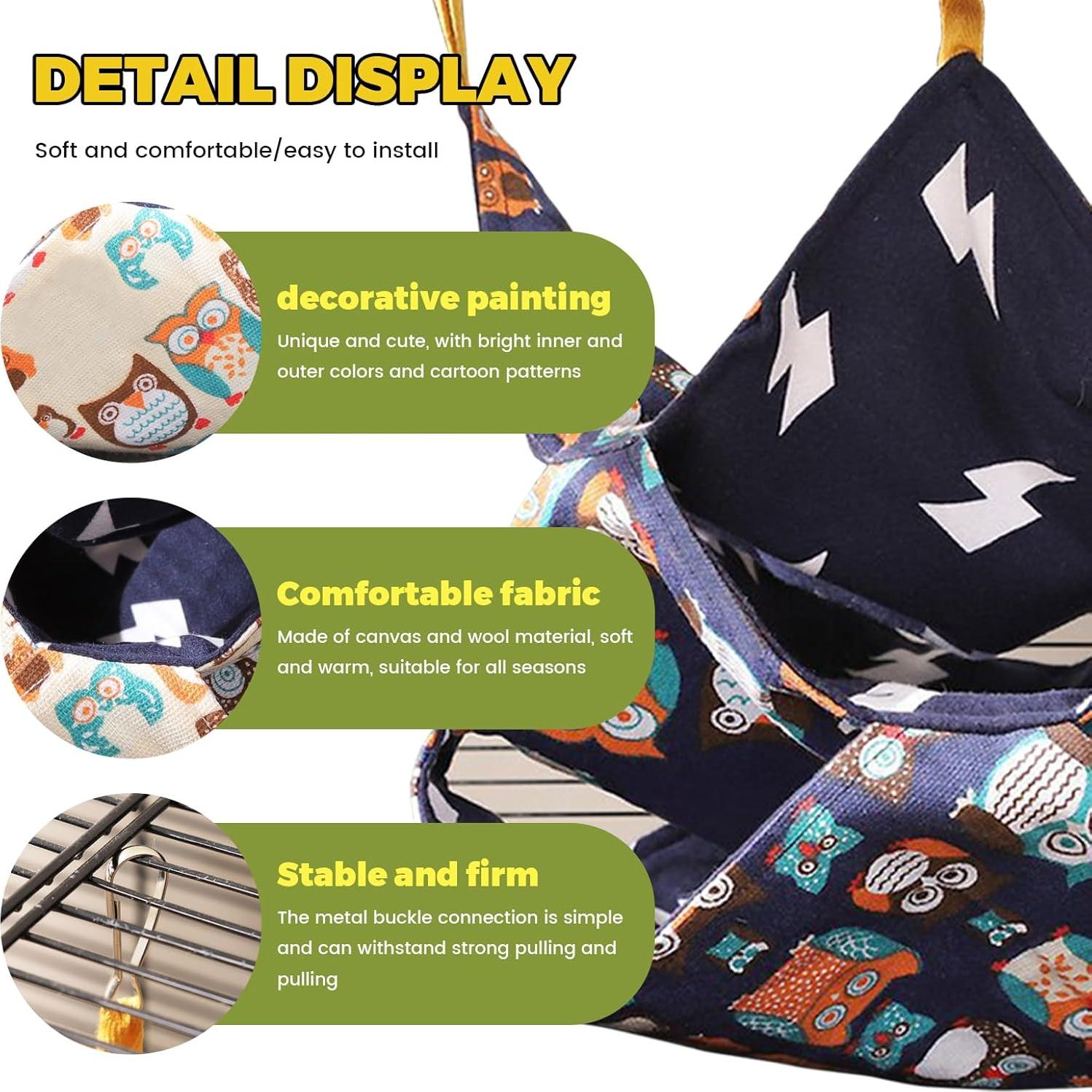 Hamaca 3 Niveles DINTSTYLE para Hámster y Hurón 25x25cm