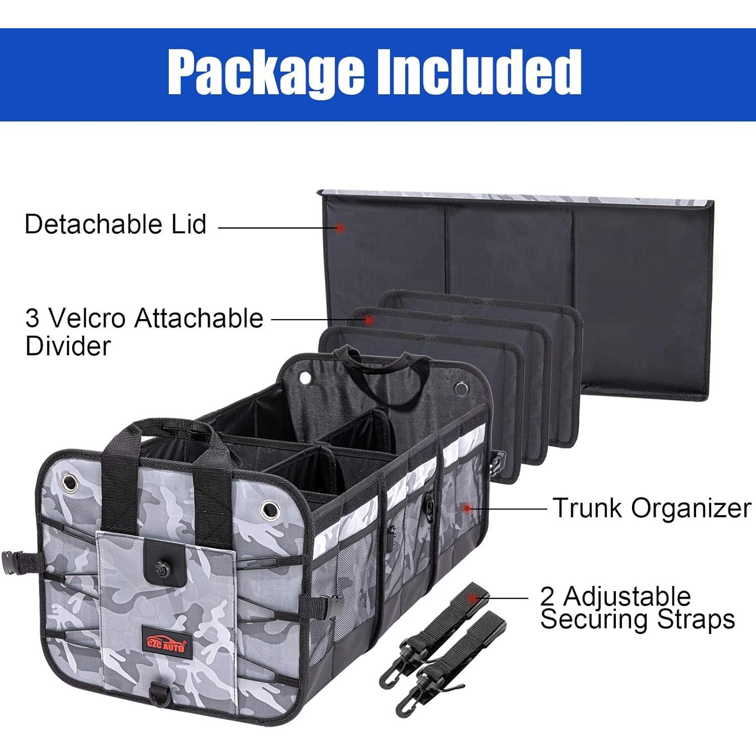 Organizador de Maletero Plegable CZC AUTO Camuflaje 6 Compartimentos