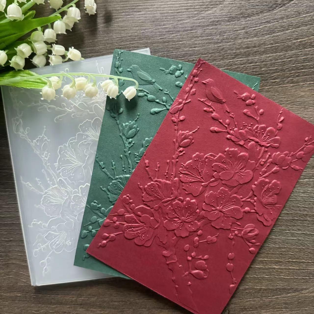 Carpeta de Embossing 3D DIYology Flores de Cereza 16.5x11.5cm