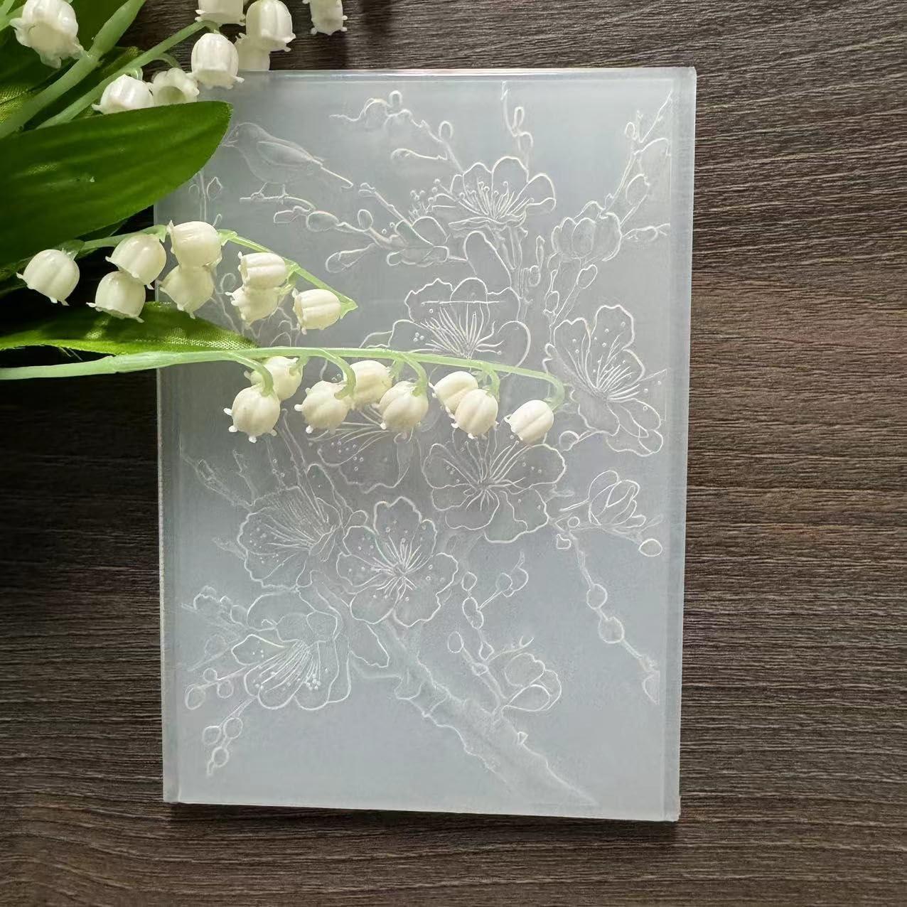 Carpeta de Embossing 3D DIYology Flores de Cereza 16.5x11.5cm