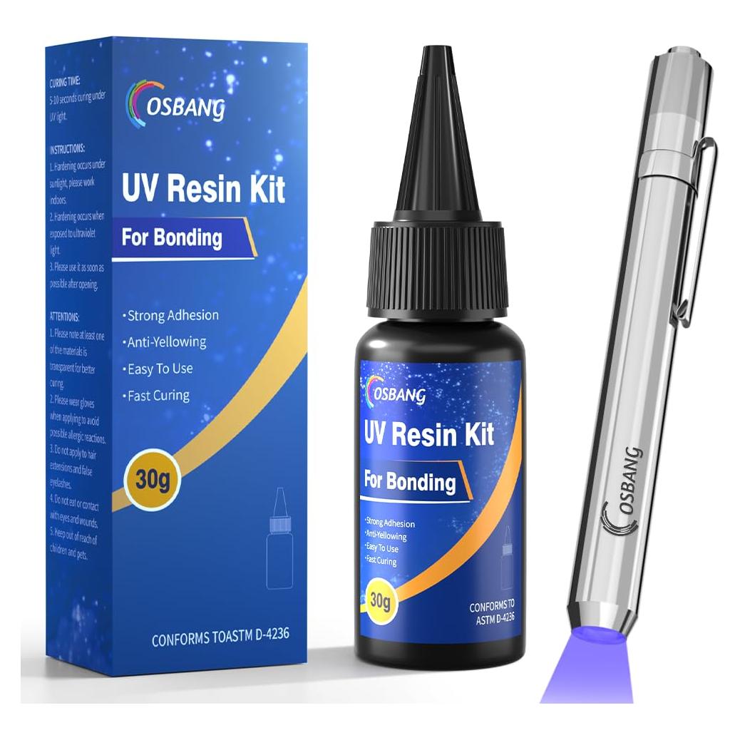Kit de Resina UV OSBANG 30g con Luz para Reparación y Unión