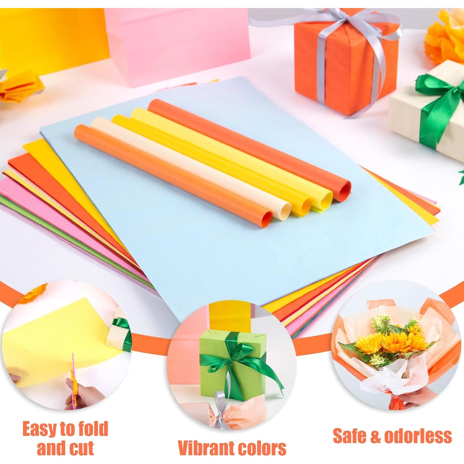 Papel de Seda Multicolor Shindel 330 Hojas 35x25cm Manualidades