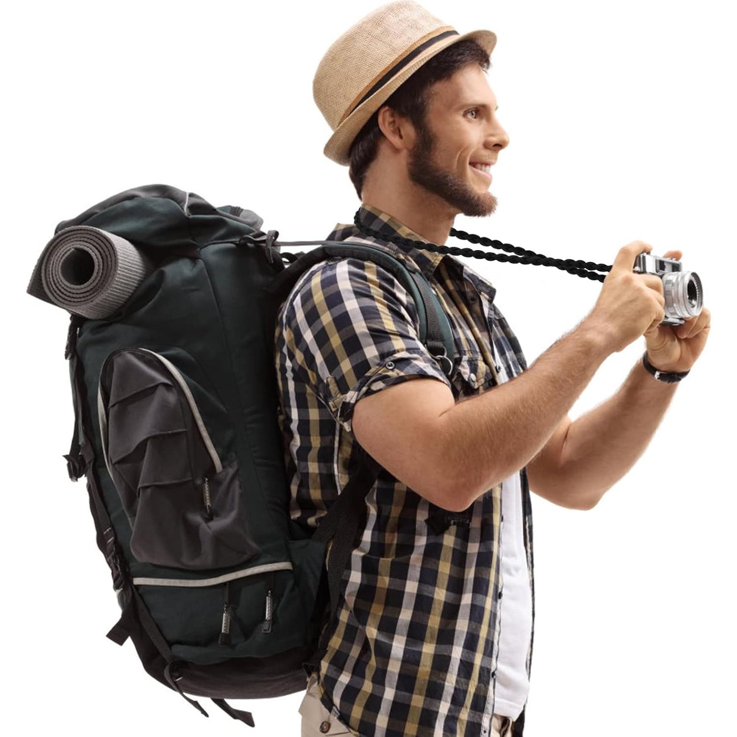 Lanyard de Paracord Ouligay 55 cm Alta Resistencia Negro