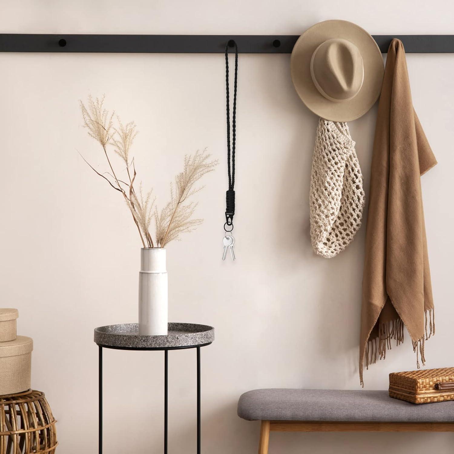 Lanyard de Paracord Ouligay 55 cm Alta Resistencia Negro