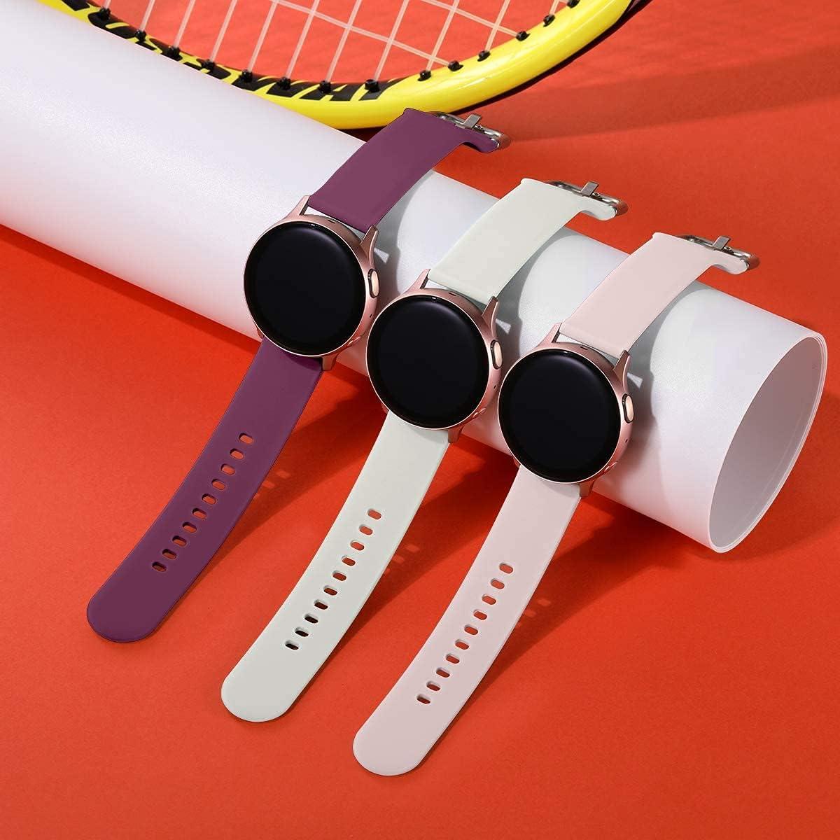 Correas de Silicona Lerobo para Samsung Galaxy Watch 20mm - Paquete de 3