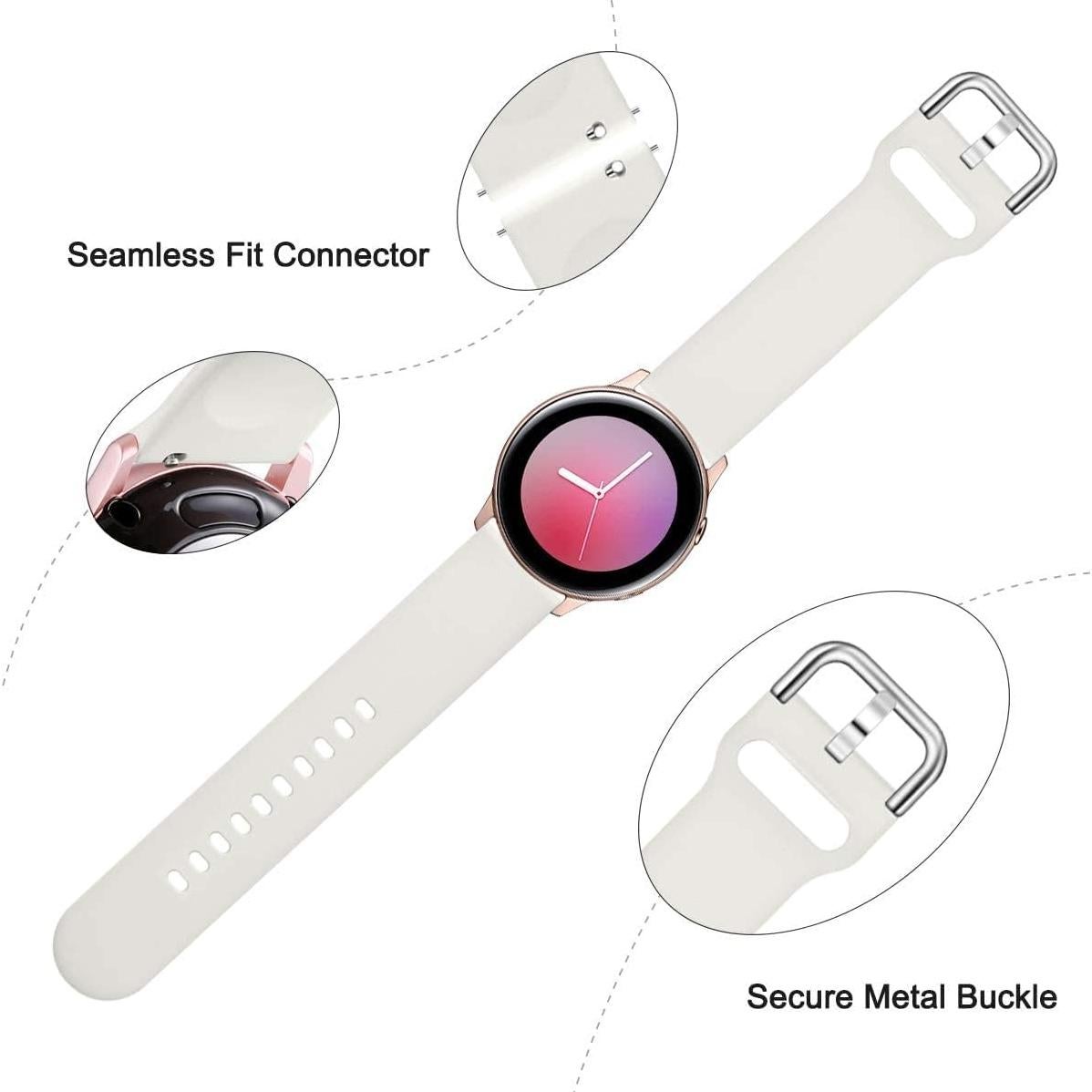 Correas de Silicona Lerobo para Samsung Galaxy Watch 20mm - Paquete de 3