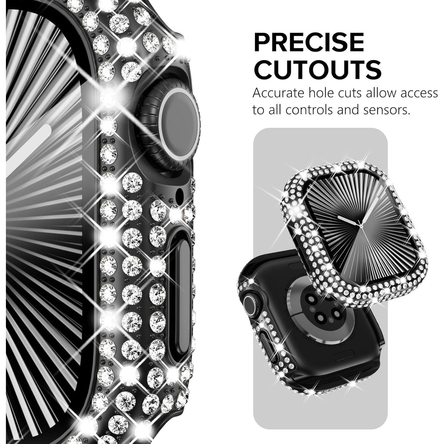 Funda Protectora KADES para Apple Watch 38mm con Rhinestones