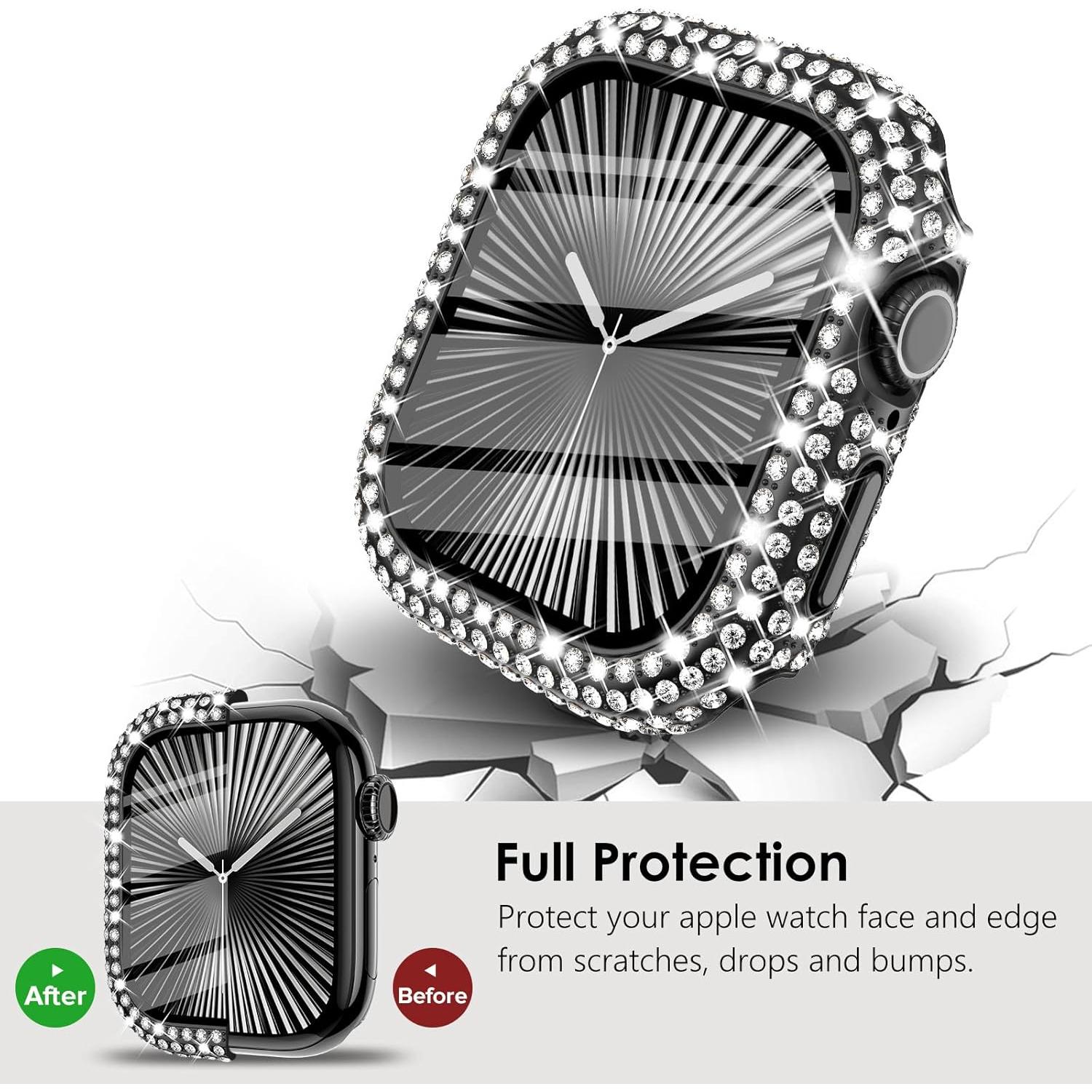 Funda Protectora KADES para Apple Watch 38mm con Rhinestones