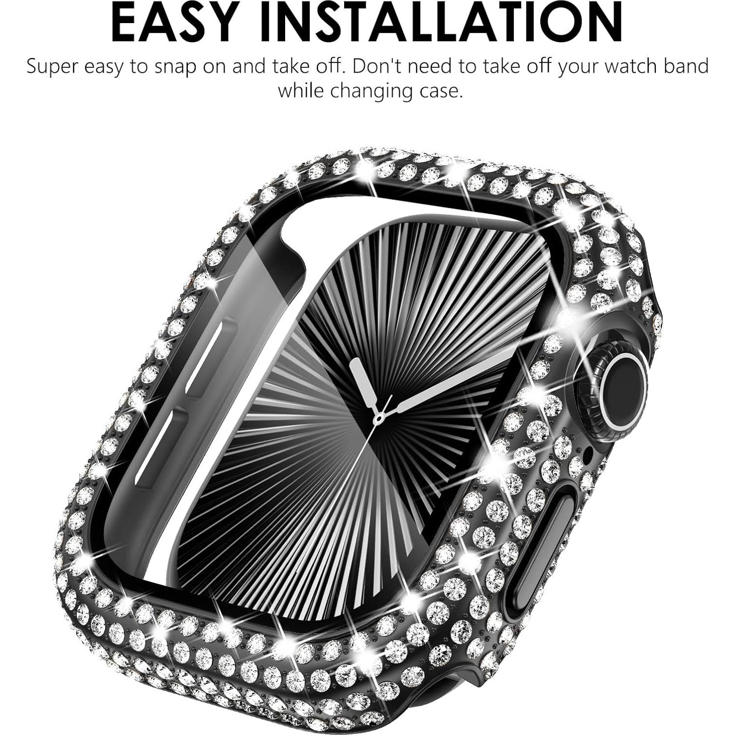 Funda Protectora KADES para Apple Watch 38mm con Rhinestones