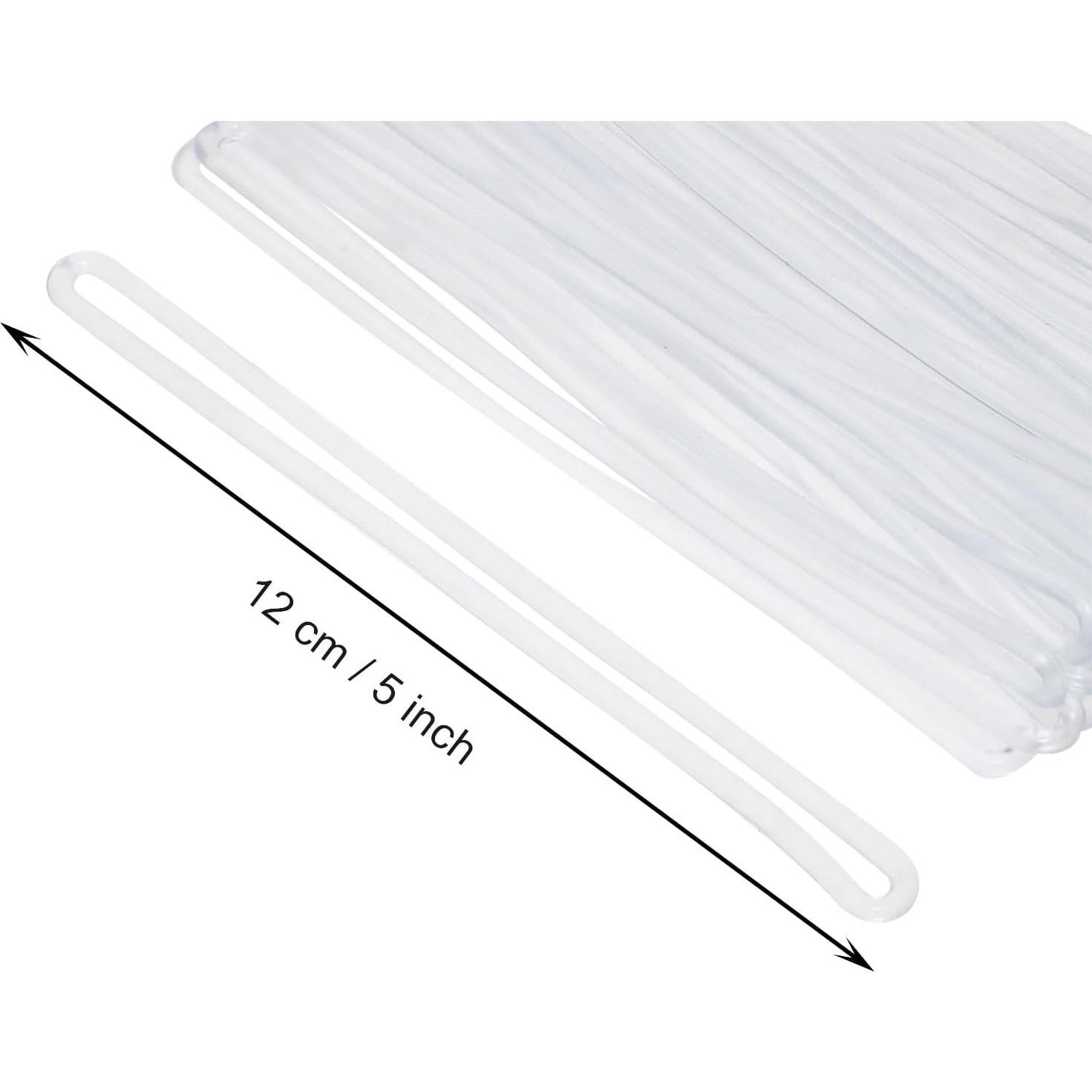 Lazos de Equipaje Mini Skater 12.7 cm 10 Pcs Transparente