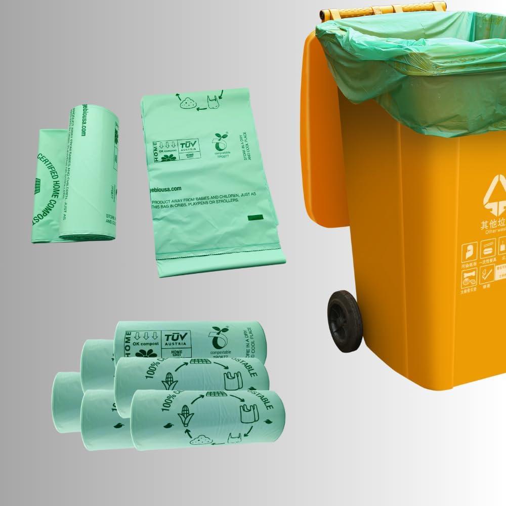 Bolsas de Basura Compostables OrangeBio 55 Galones 60 Unidades