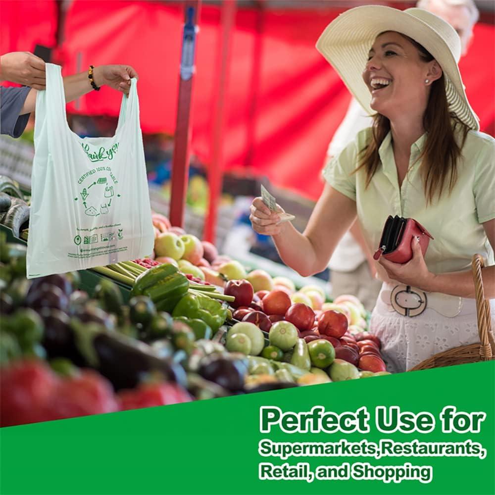 Bolsas de Compras Compostables OrangeBio 500 Ct 25.4x15.2x50.8 cm