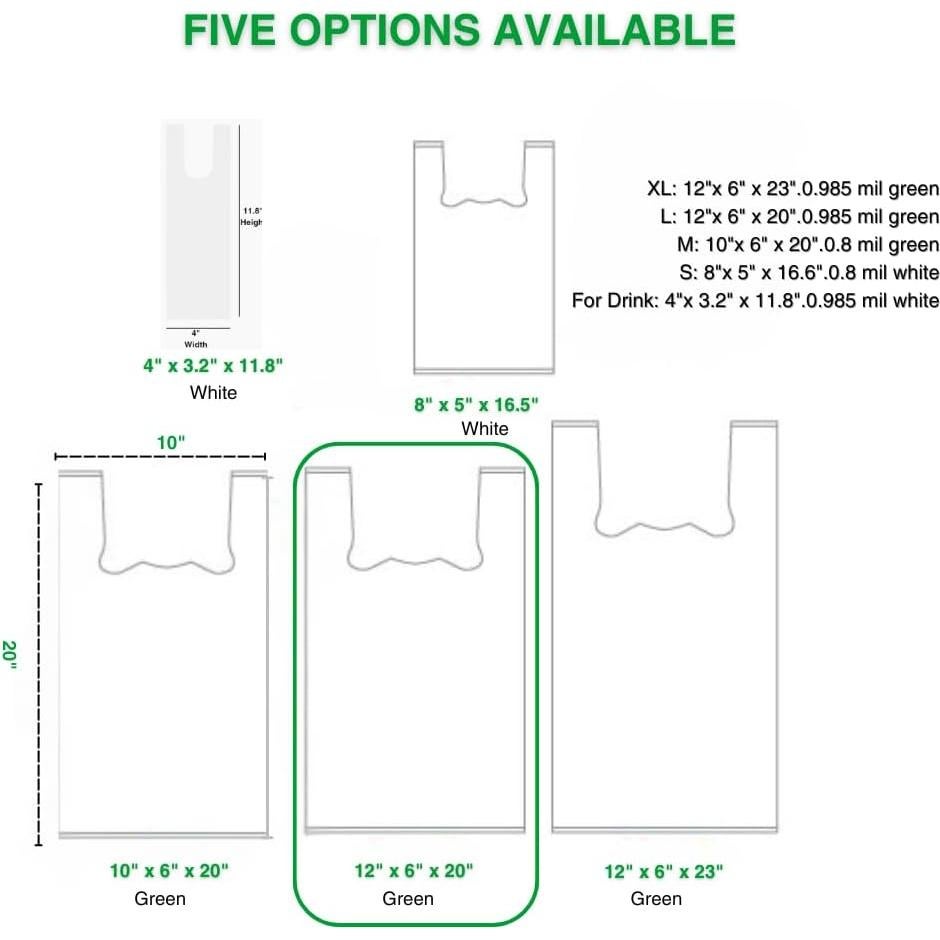 Bolsas de Compras Compostables OrangeBio 200ct 30.5x15.2x50.8cm