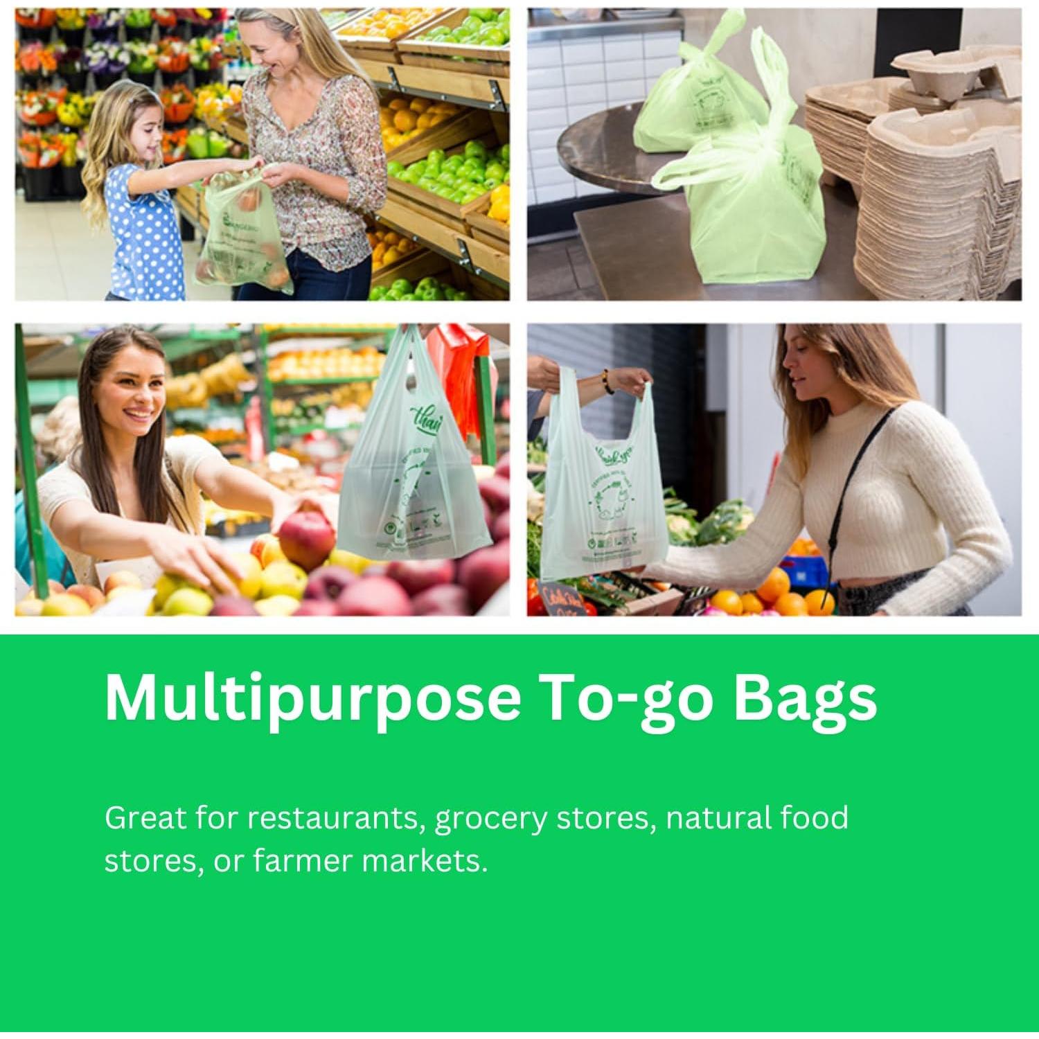 Bolsas de Compras Compostables OrangeBio 200ct 30.5x15.2x50.8cm