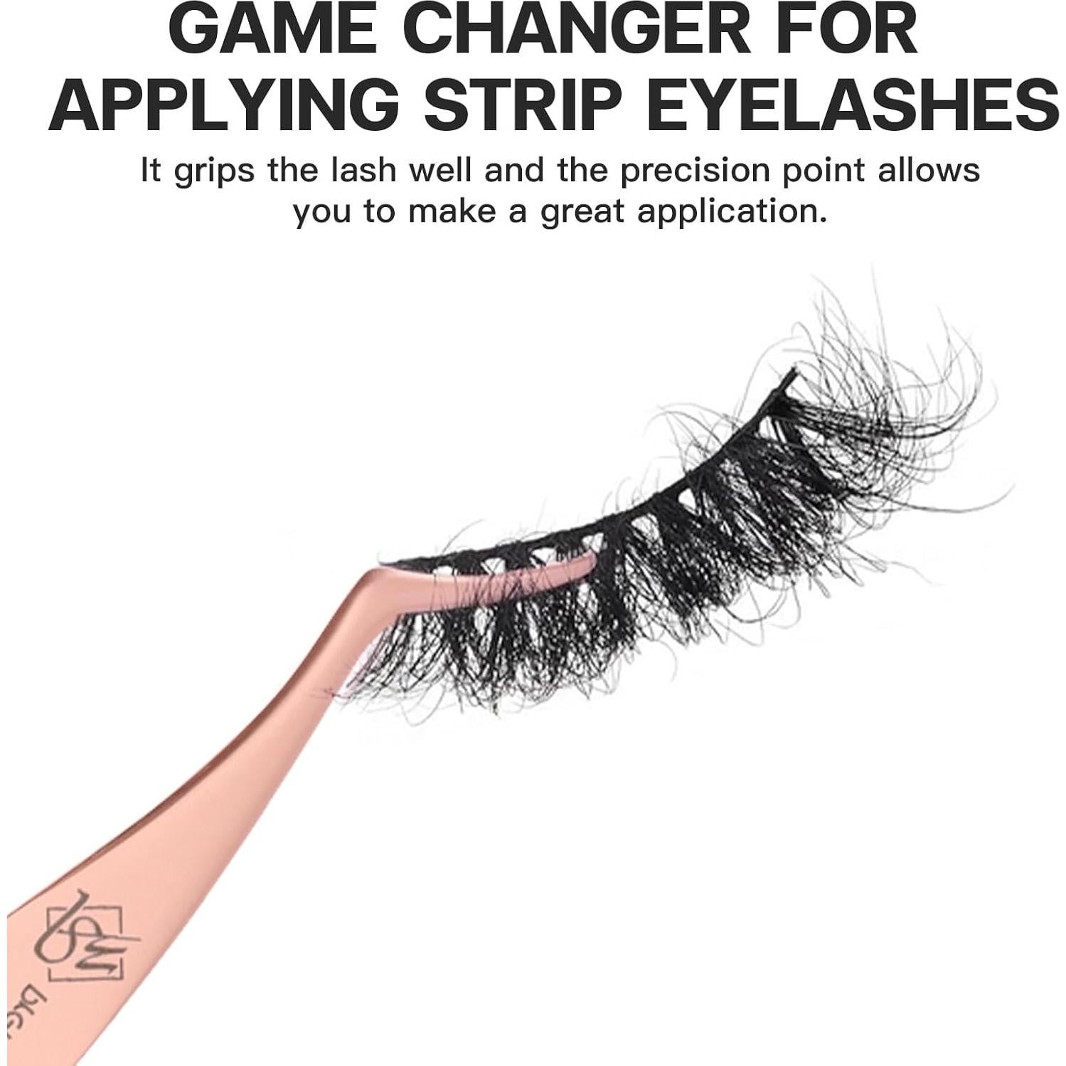 Herramienta Aplicadora de Pestañas Pretty Memory Acero Inoxidable Oro Rosa