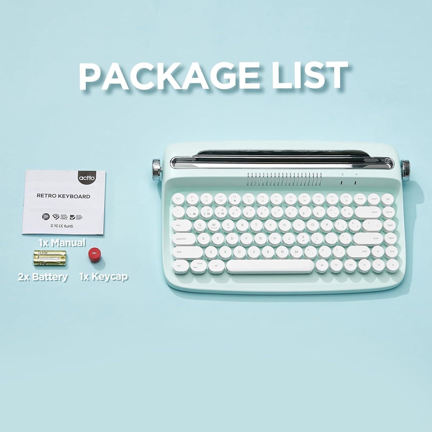 Teclado Inalámbrico YUNZII B303 Retro Bluetooth 84 Teclas