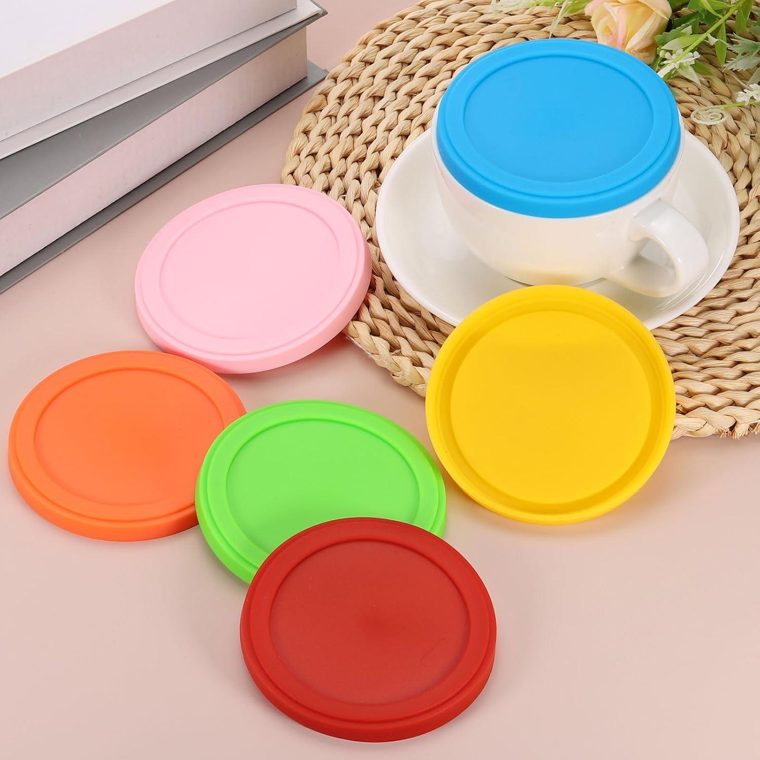 4 Tapas de Silicona Reutilizables uxcell 10 cm Azul