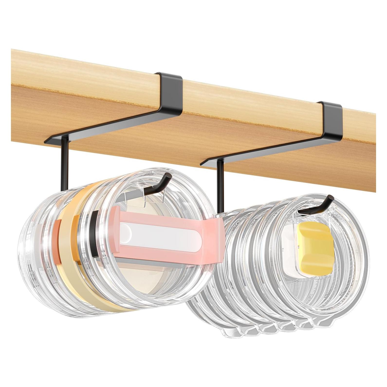 Organizador de Tapa de Vaso Amawarm Negro - Soporte Bajo Gabinete