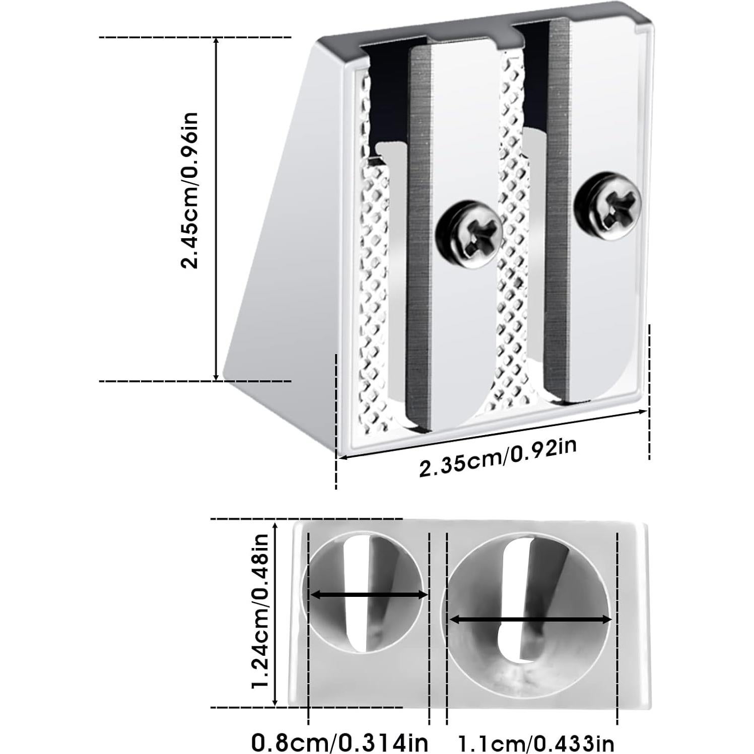 10 Sacapuntas de Metal Doble Agujero Cobee para Lápices