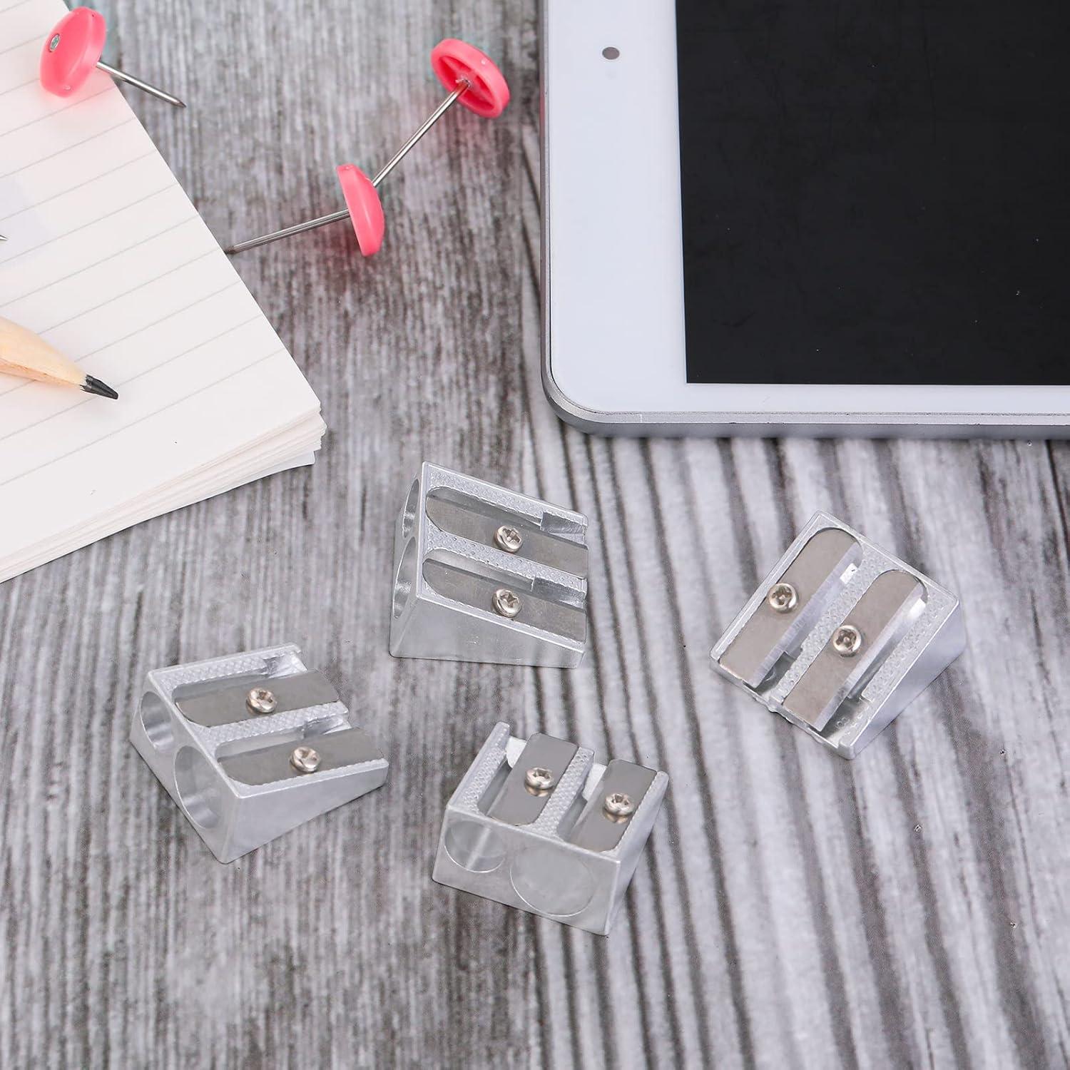 10 Sacapuntas de Metal Doble Agujero Cobee para Lápices