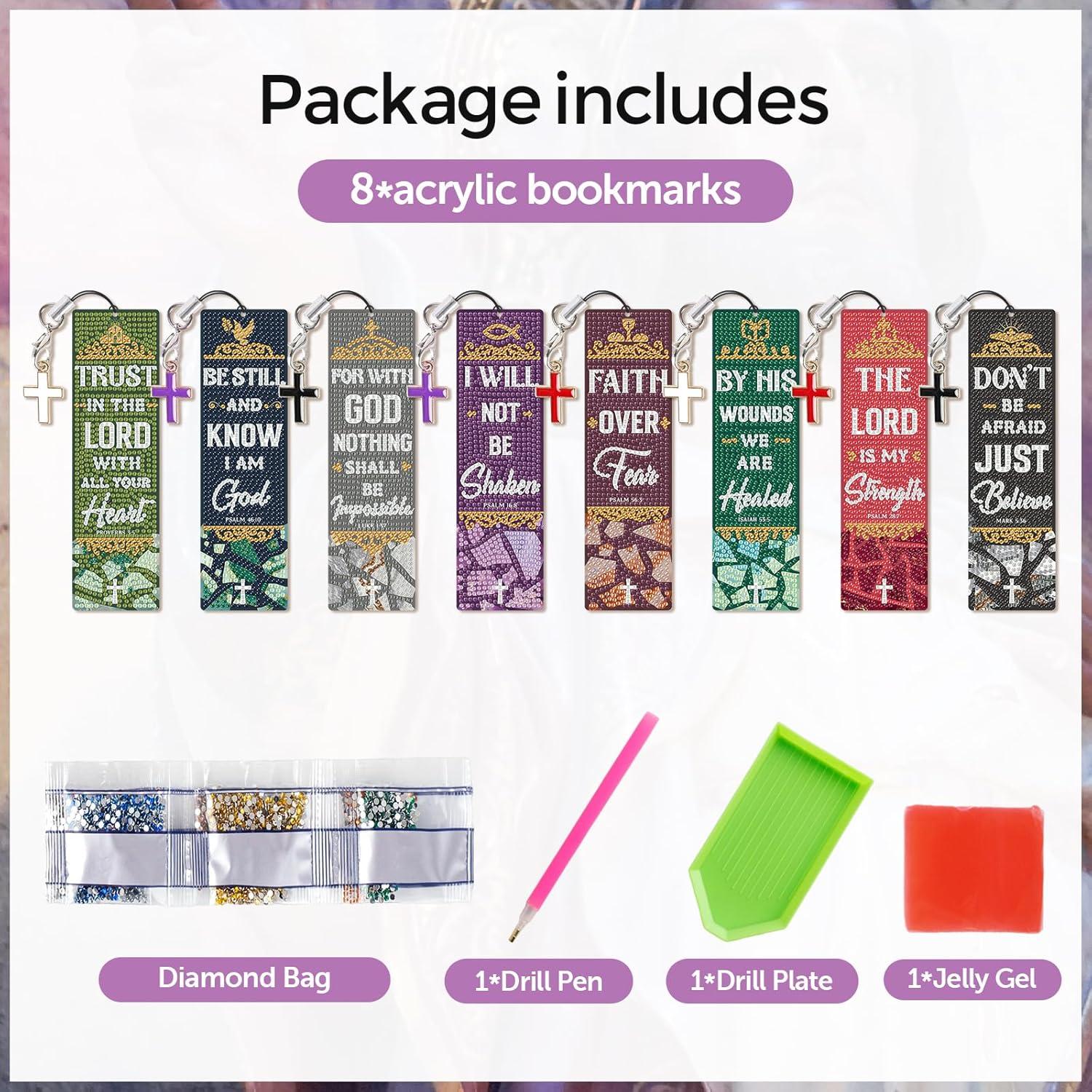 8 Marcadores de Arte de Diamante Clothmile con Borlas DIY