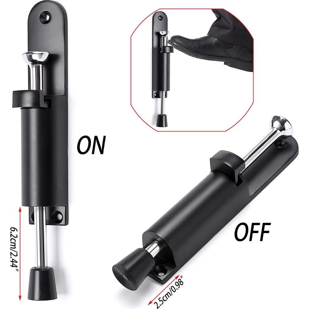 Tope de Puerta Sumnacon Telescópico Acero Inoxidable Negro