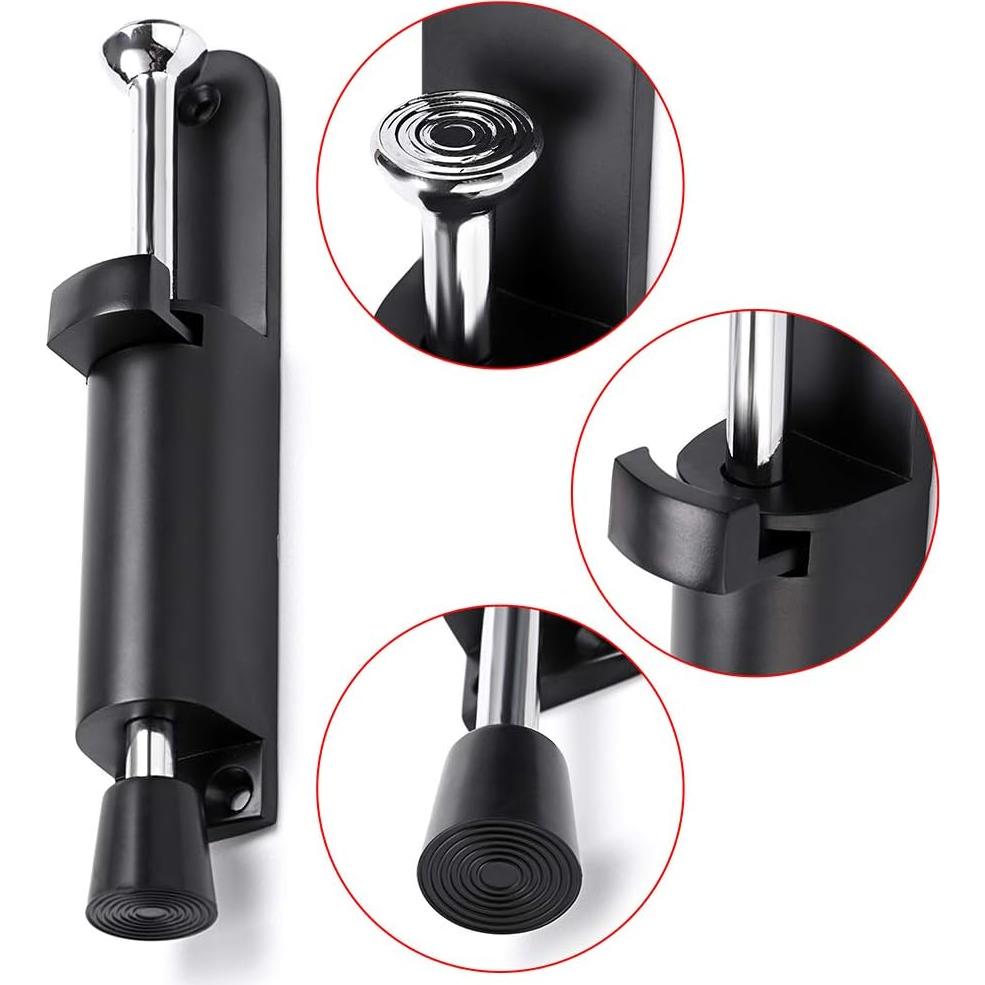 Tope de Puerta Sumnacon Telescópico Acero Inoxidable Negro