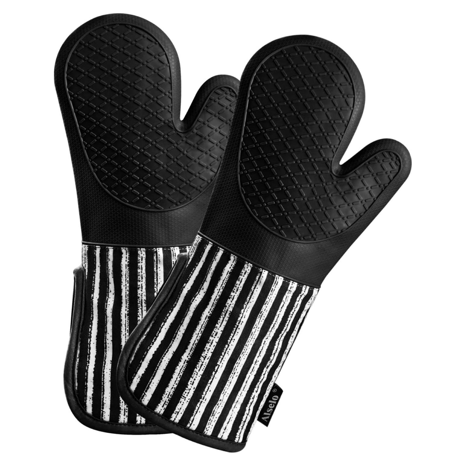 Manoplas de Silicona Alselo Resistentes al Calor 500°C - Juego de 2