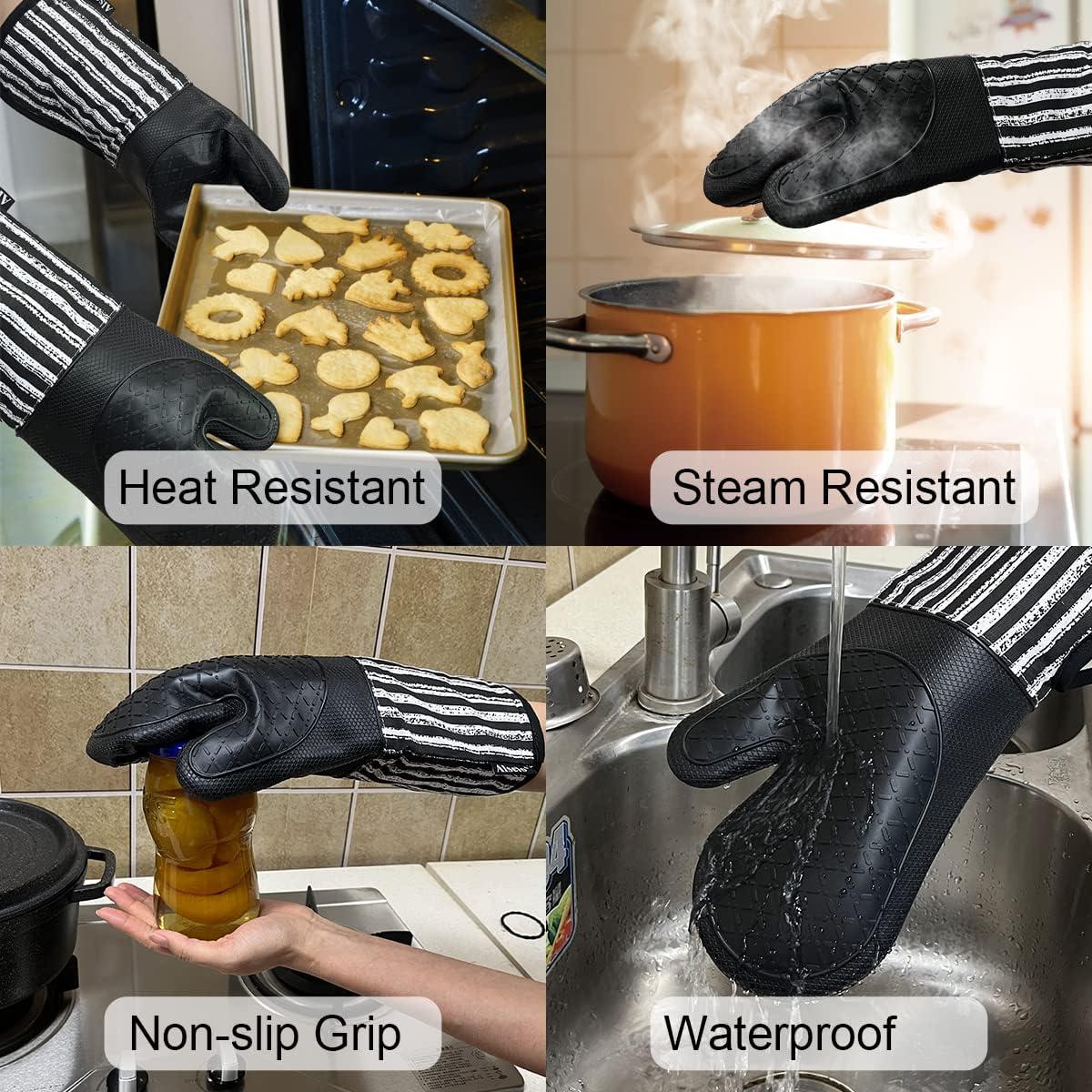 Manoplas de Silicona Alselo Resistentes al Calor 500°C - Juego de 2