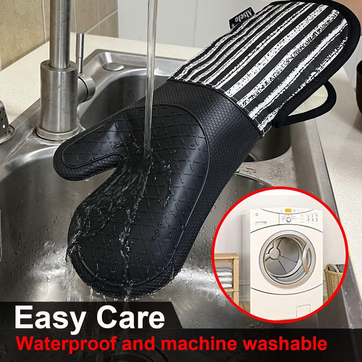 Manoplas de Silicona Alselo Resistentes al Calor 500°C - Juego de 2