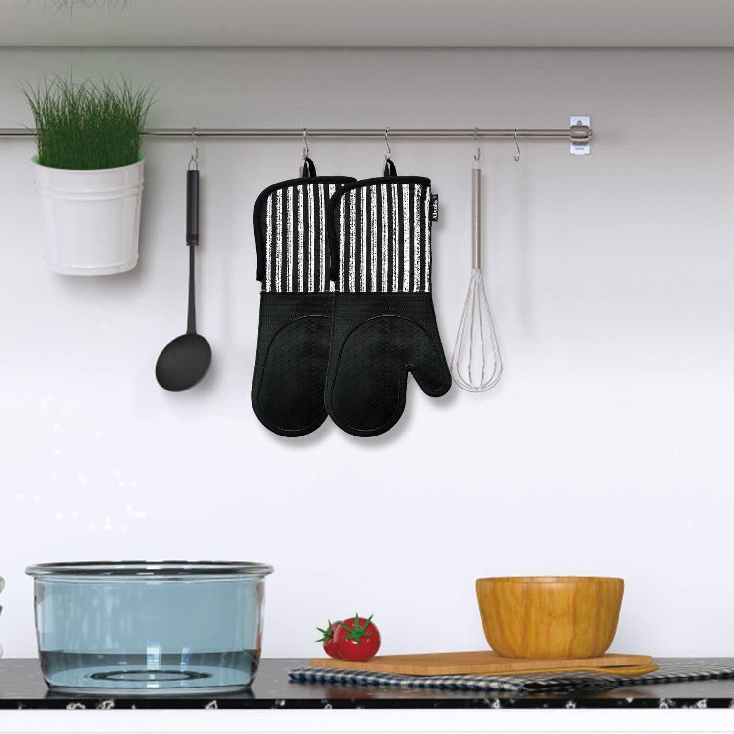 Manoplas de Silicona Alselo Resistentes al Calor 500°C - Juego de 2