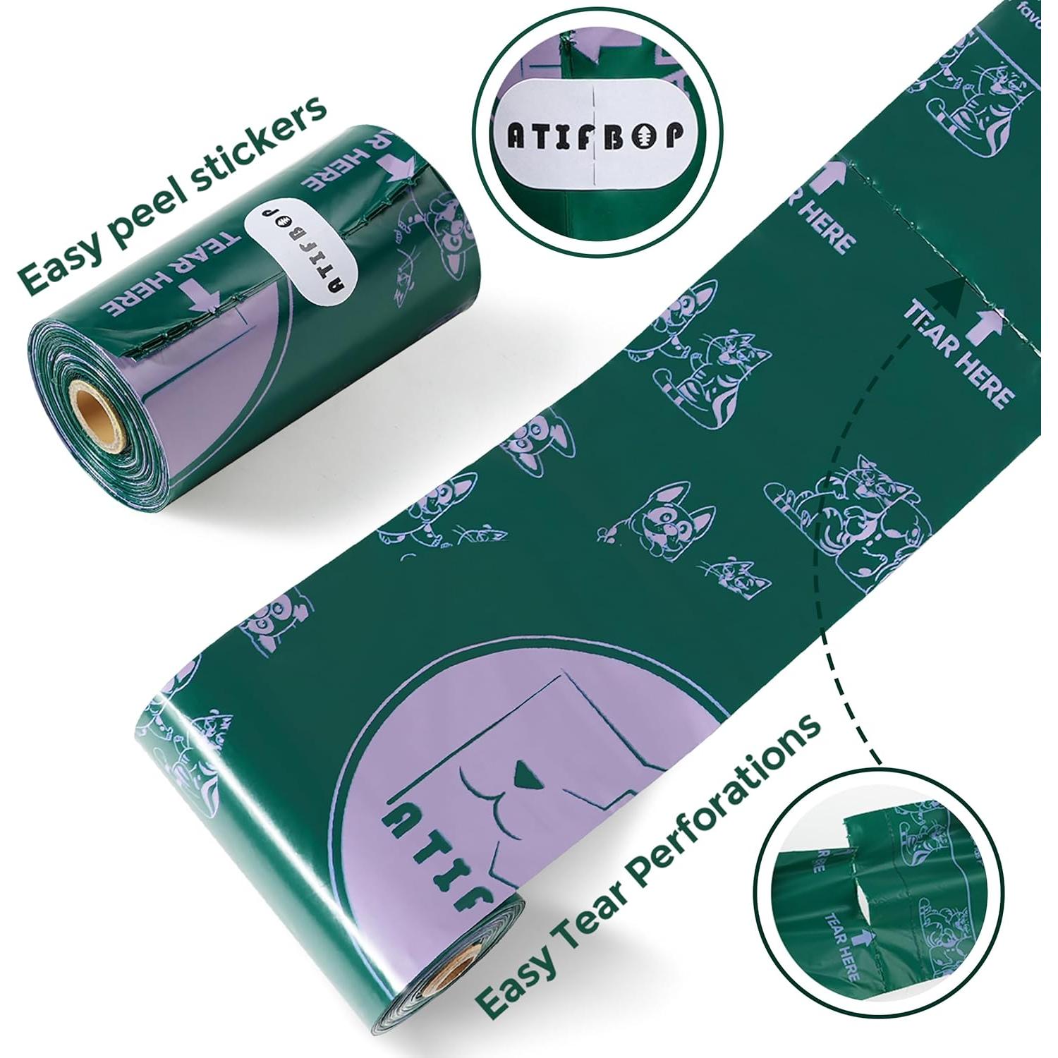 Bolsas para Excremento de Perro ATIFBOP, 120 Unidades, Aromatizadas