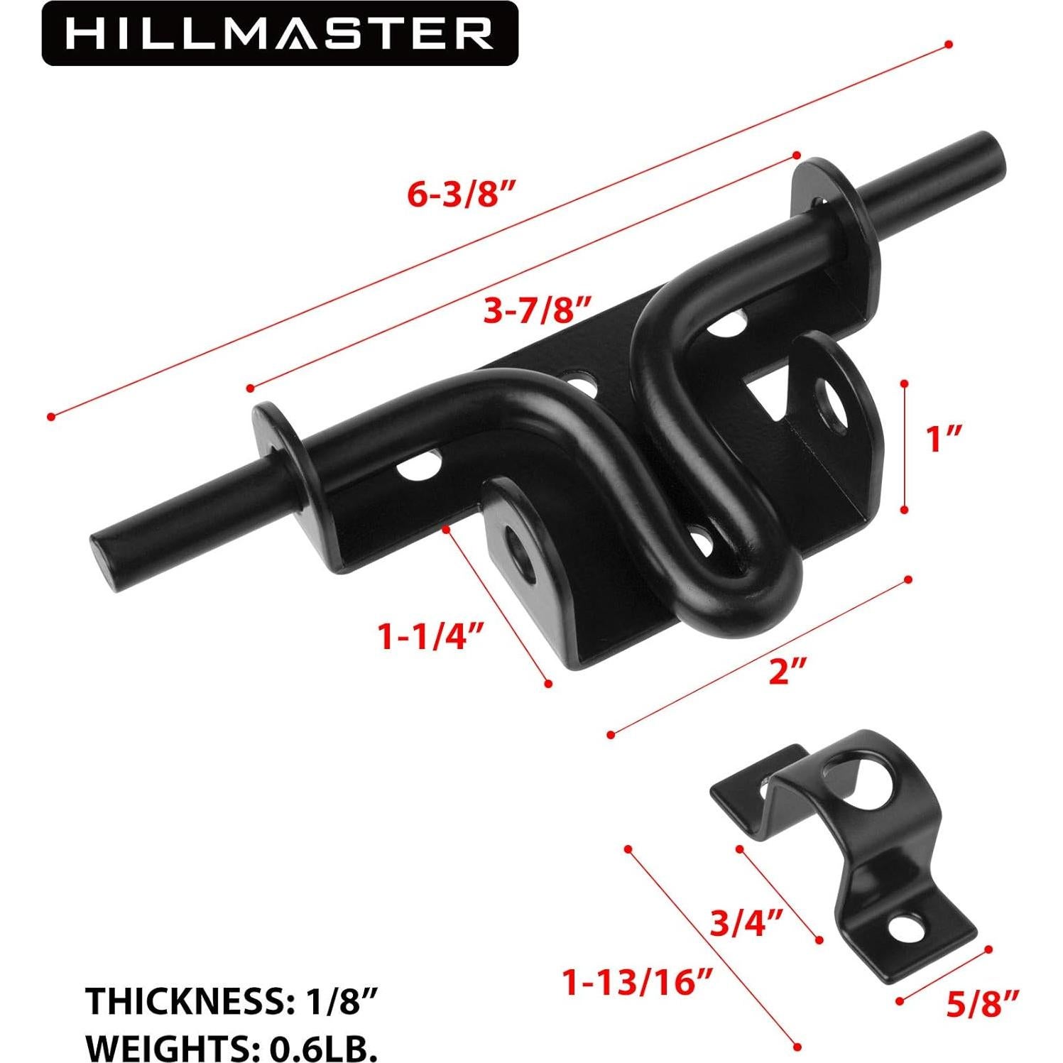 Cerradura Deslizante HILLMASTER para Puerta de Madera 27cm