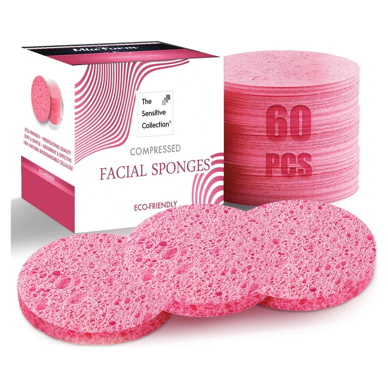 Esponjas Faciales Comprimidas Miaform 60 Unidades Rosa