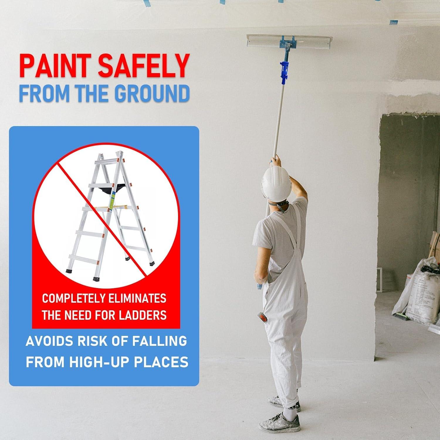 Extensor de Brocha de Pintura YLTOLOO 3 en 1 Ajustable Azul