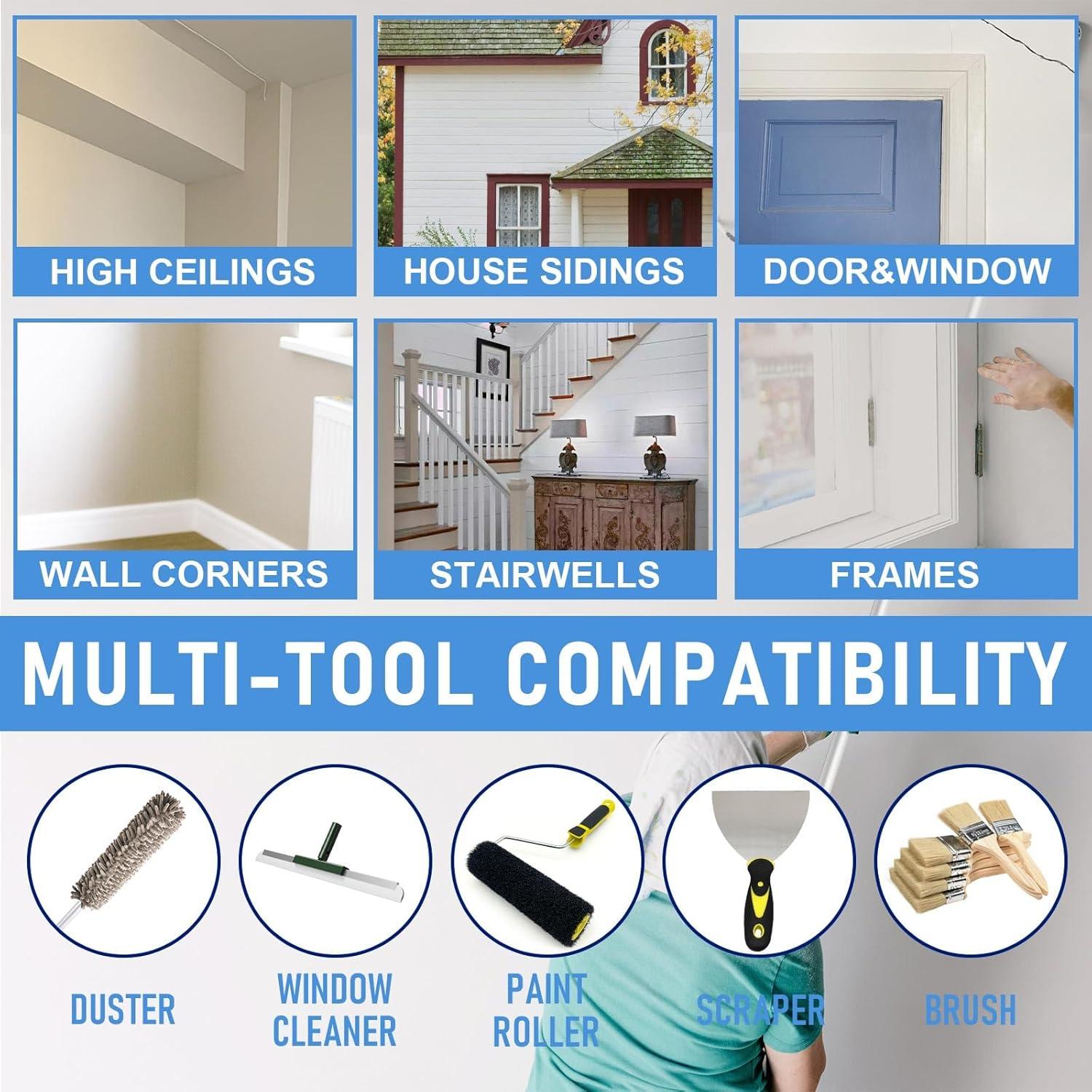 Extensor de Brocha de Pintura YLTOLOO 3 en 1 Ajustable Azul