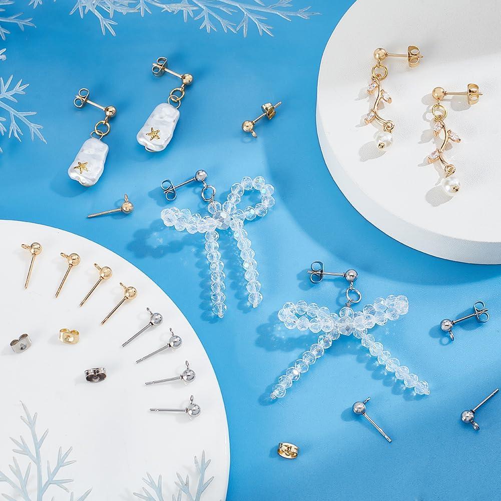 20 Pares de Puntos de Aretes PH PandaHall Acero Inoxidable