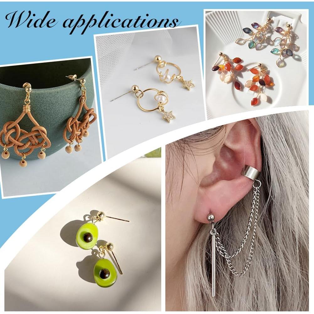 20 Pares de Puntos de Aretes PH PandaHall Acero Inoxidable