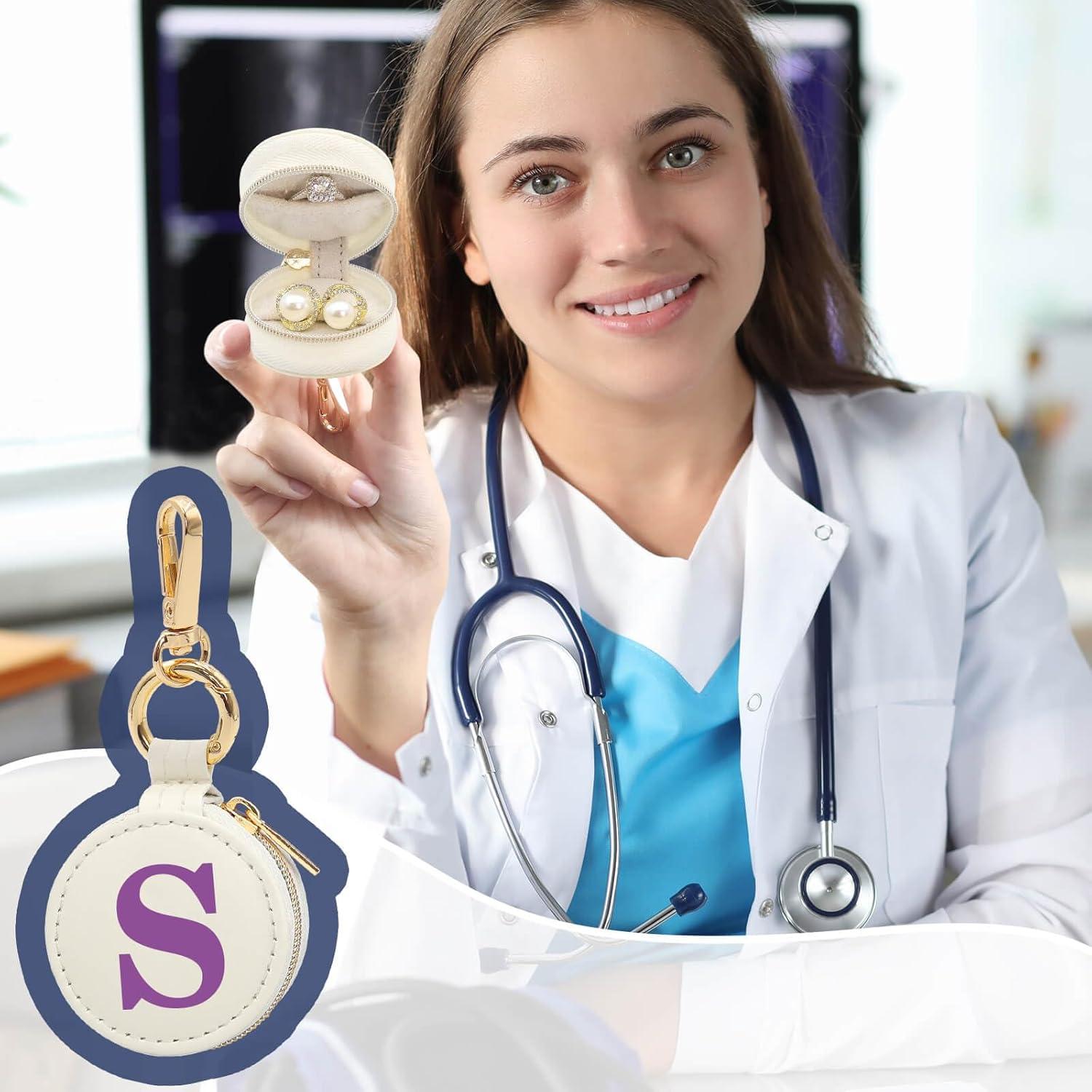 Estuche de Joyería de Viaje Sweet Lion Beige con Inicial