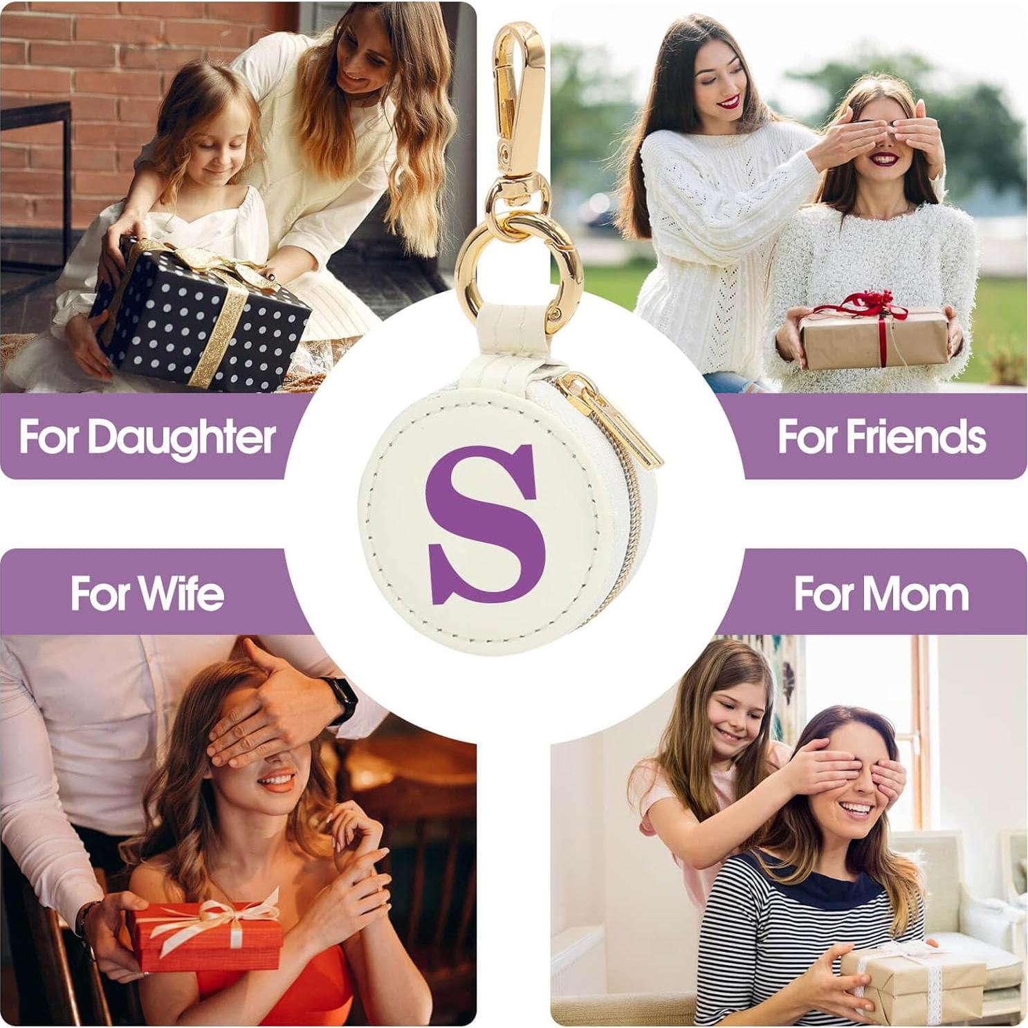 Estuche de Joyería de Viaje Sweet Lion Beige con Inicial