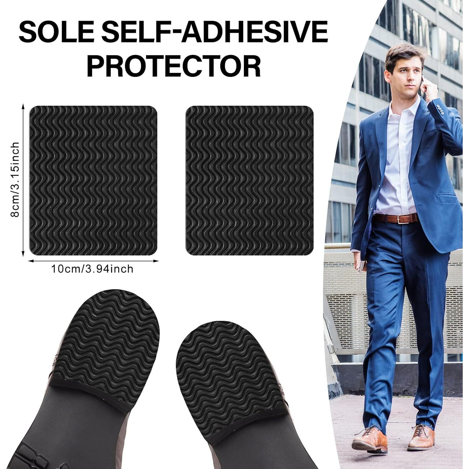 8 Almohadillas Antideslizantes para Zapatos Eurzom 10x8 cm Negro