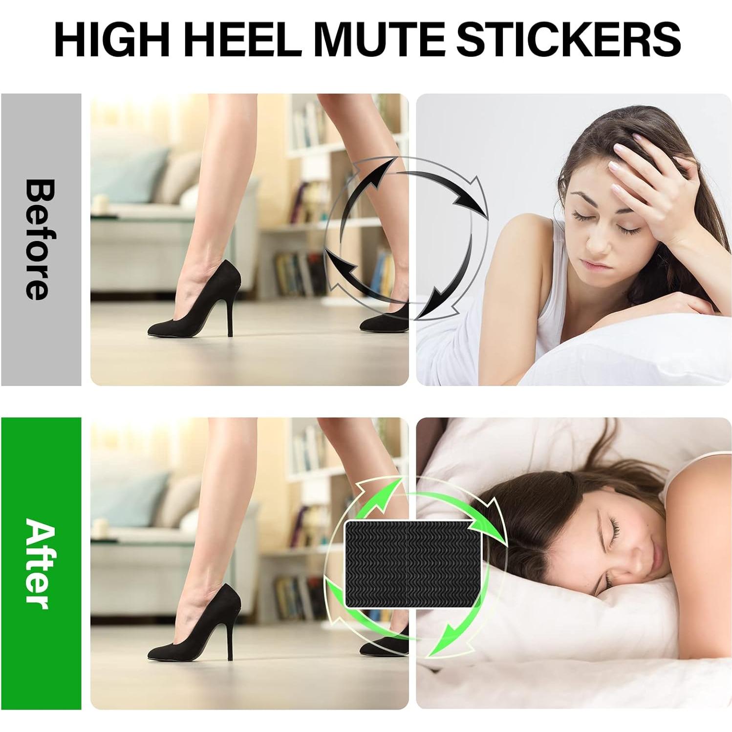 8 Almohadillas Antideslizantes para Zapatos Eurzom 10x8 cm Negro